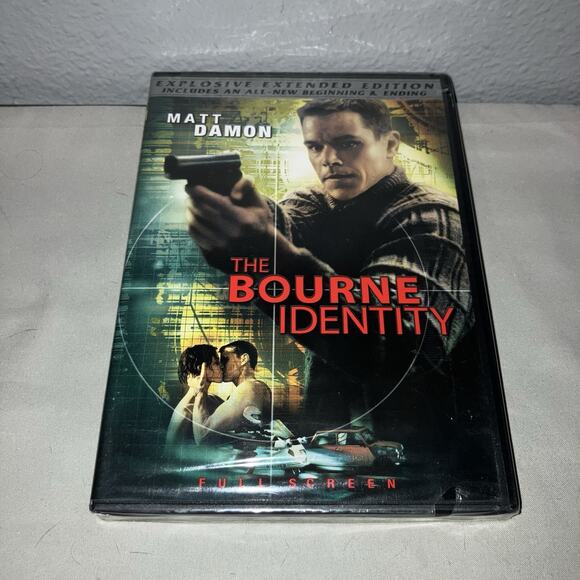 Dvd Sealed New Nwt The Bourne Identity Full Screen Extended Edition Matt Damon - Picture 1 of 3